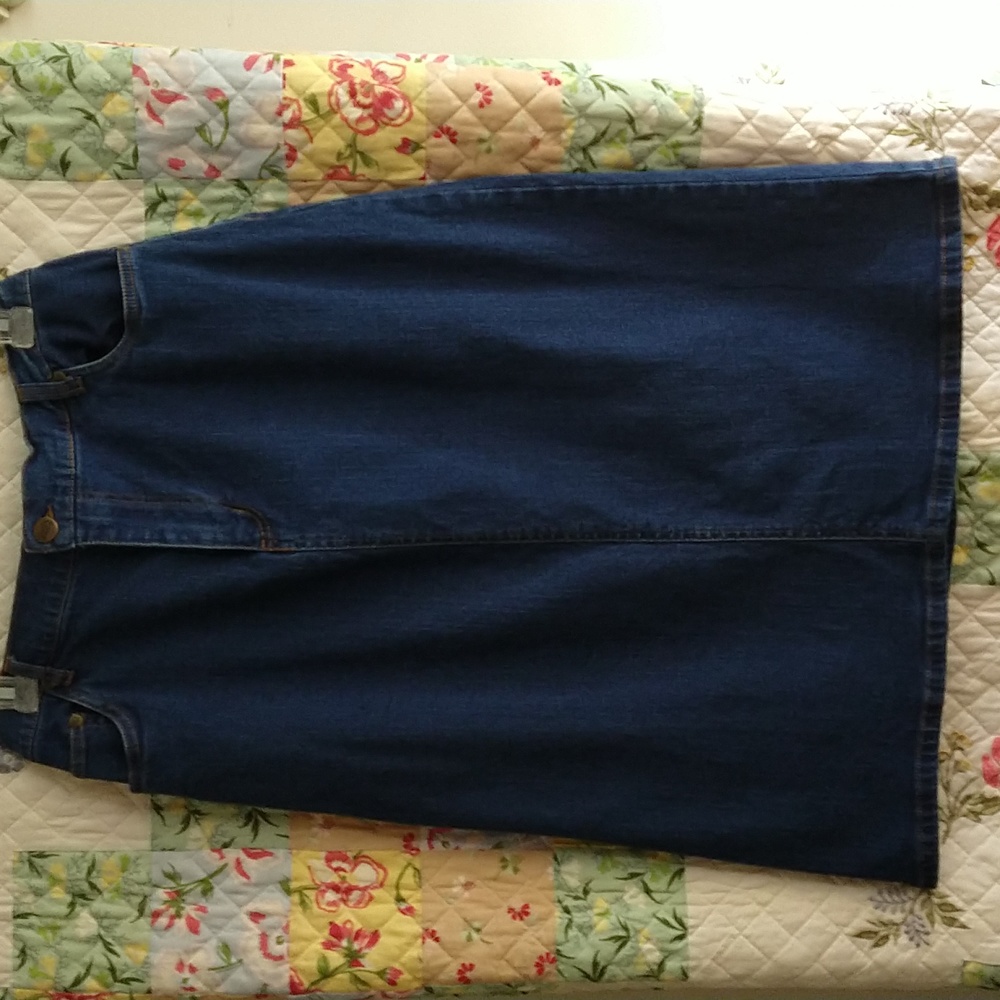 Bend Over Denim Skirt 14